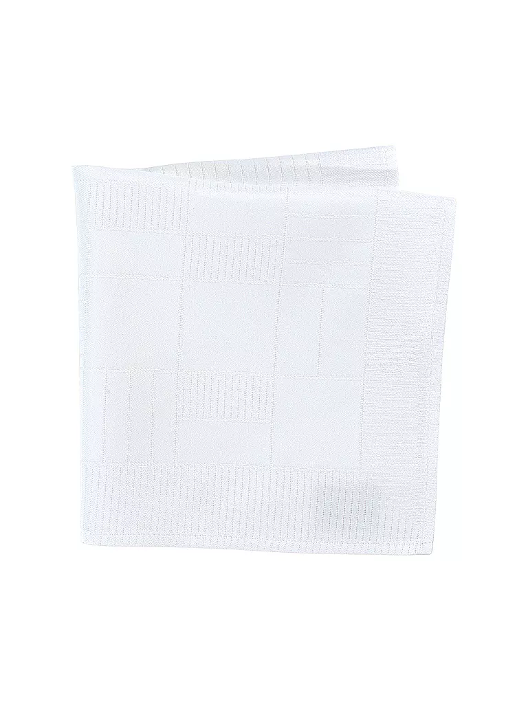 SANDER | Serviette Lexie Damast 45x45cm Weiss | weiss