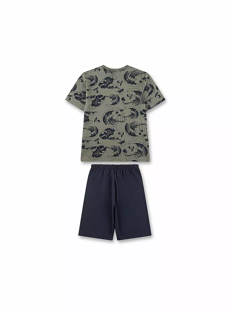 SANETTA | Jungen Pyjama Set 2-teilig T-Shirts und Shorts | olive