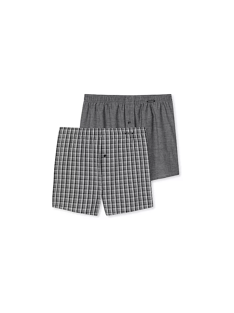 SCHIESSER | Boxershorts  2er Pkg anthrazit | grau