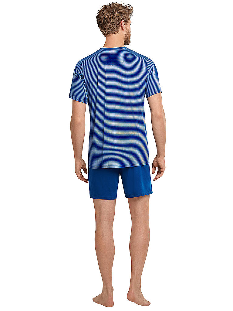 SCHIESSER | Herren Pyjama  | blau