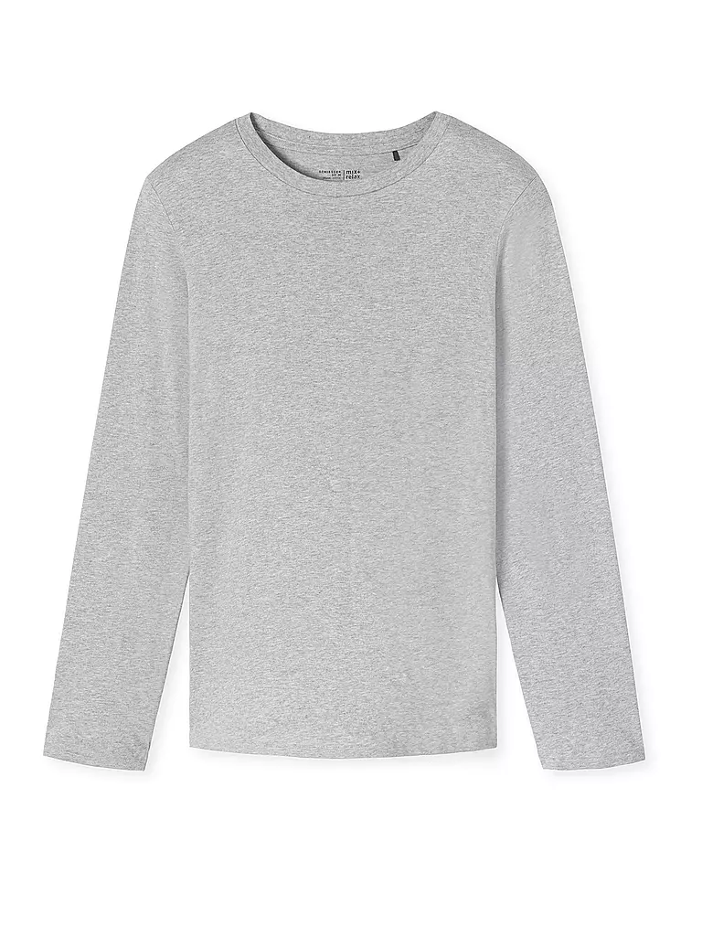 SCHIESSER | Pyjama Langarmshirt  | grau