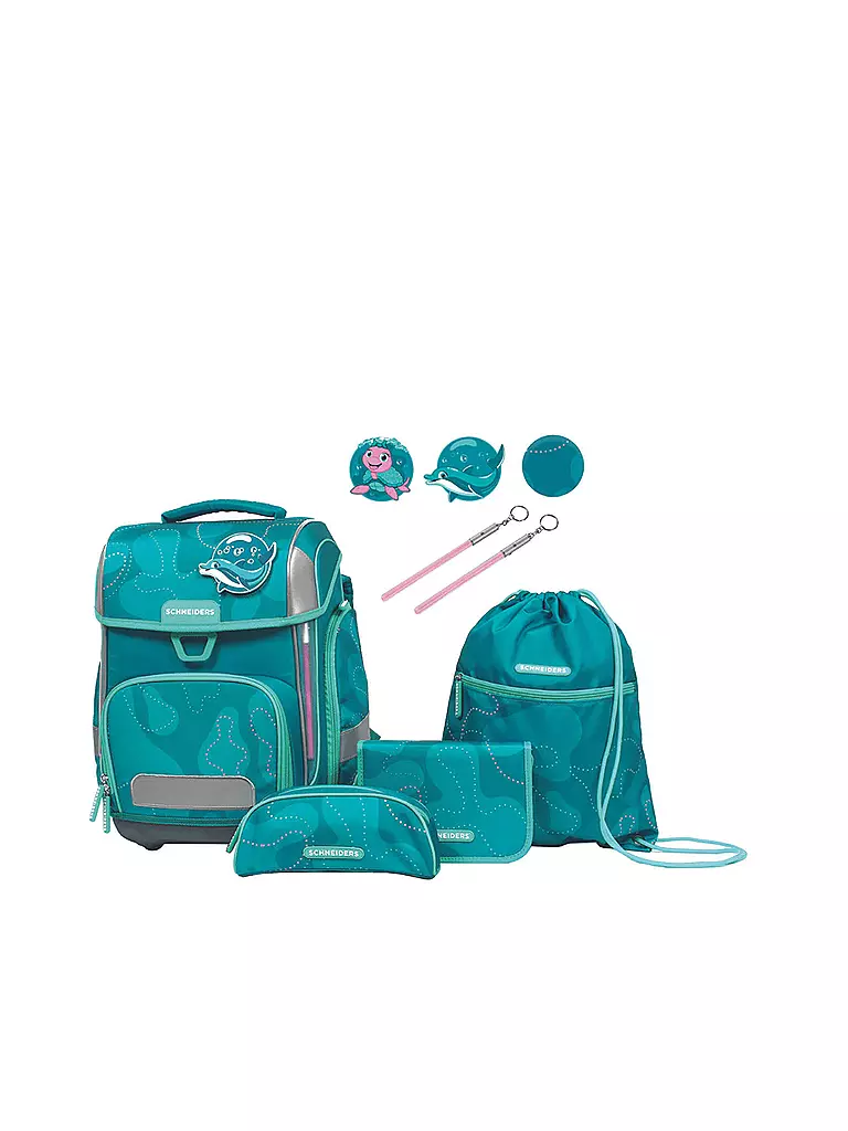 SCHNEIDERS | Schultaschen Set Ergolite 9tlg Aqua Love | blau