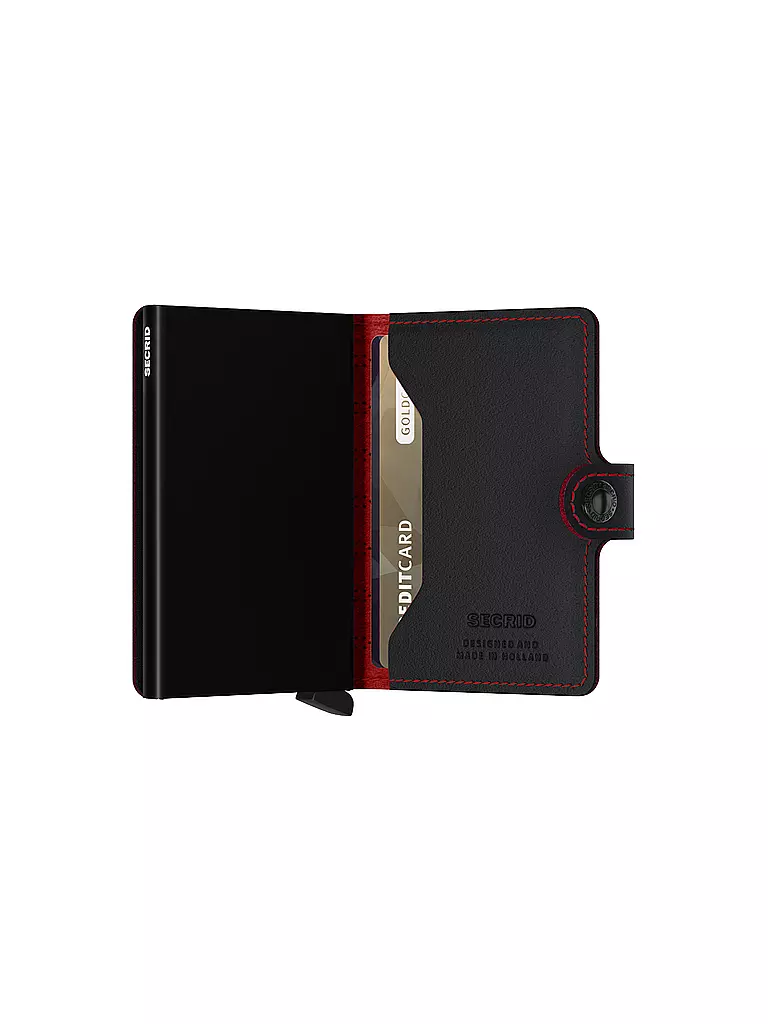 SECRID | Geldbörse - Miniwallet Fuel Perforated Black Red | schwarz