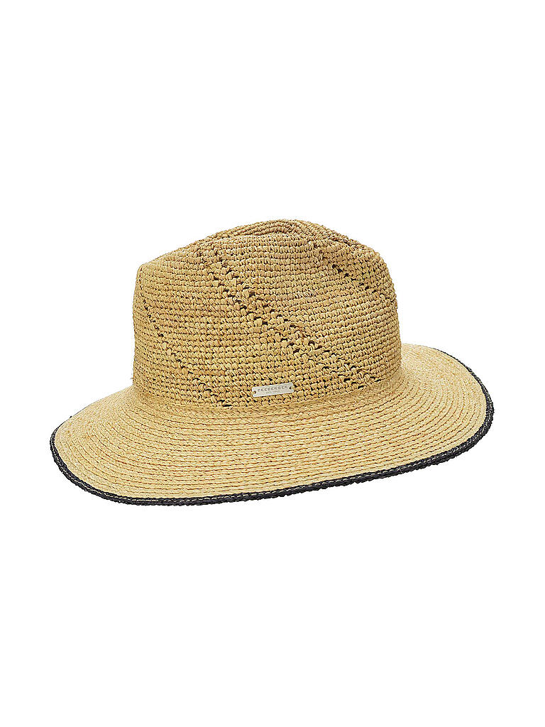 SEEBERGER | Strohhut - Raffia Fedora | beige