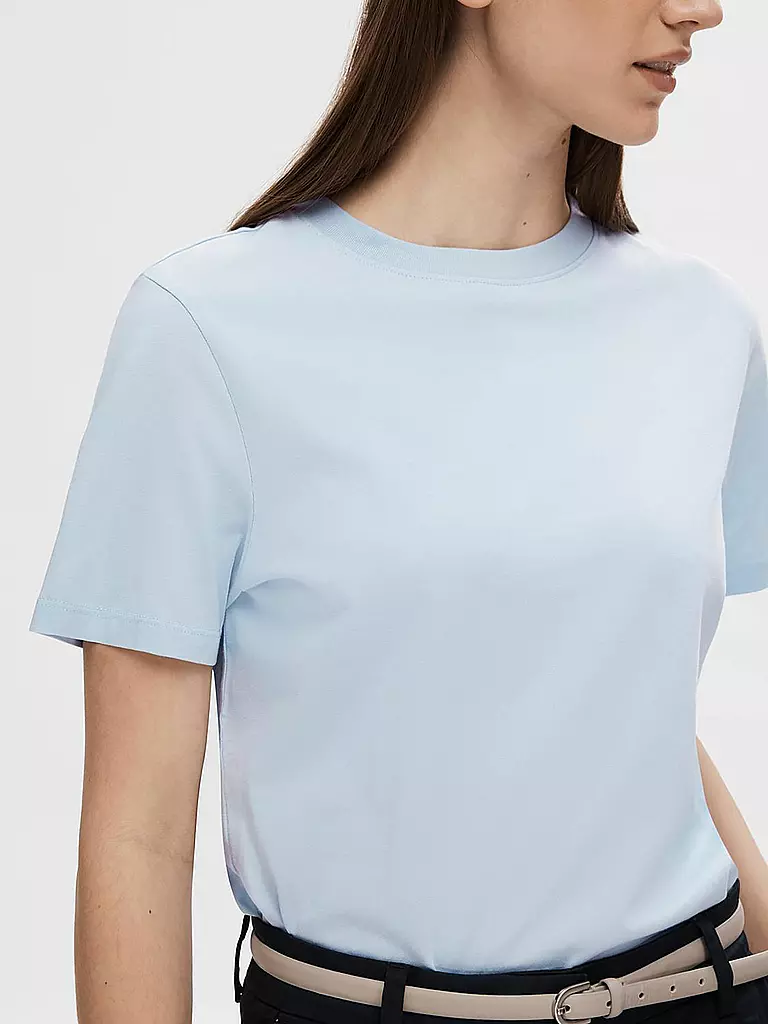 SELECTED FEMME | T-Shirt SLFMYESSENTIAL | hellblau