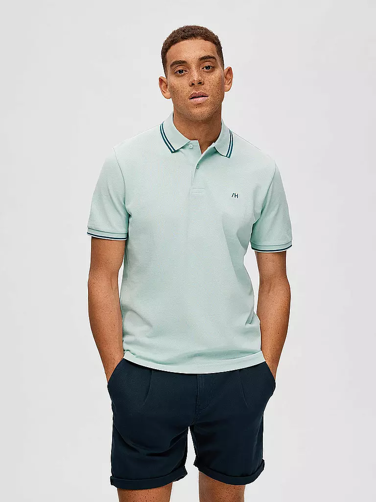 SELECTED | Poloshirt SLHDANTE  | grün