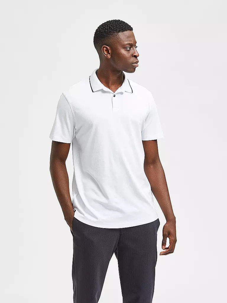 SELECTED | Poloshirt SLHLEROY COOLMAX | schwarz