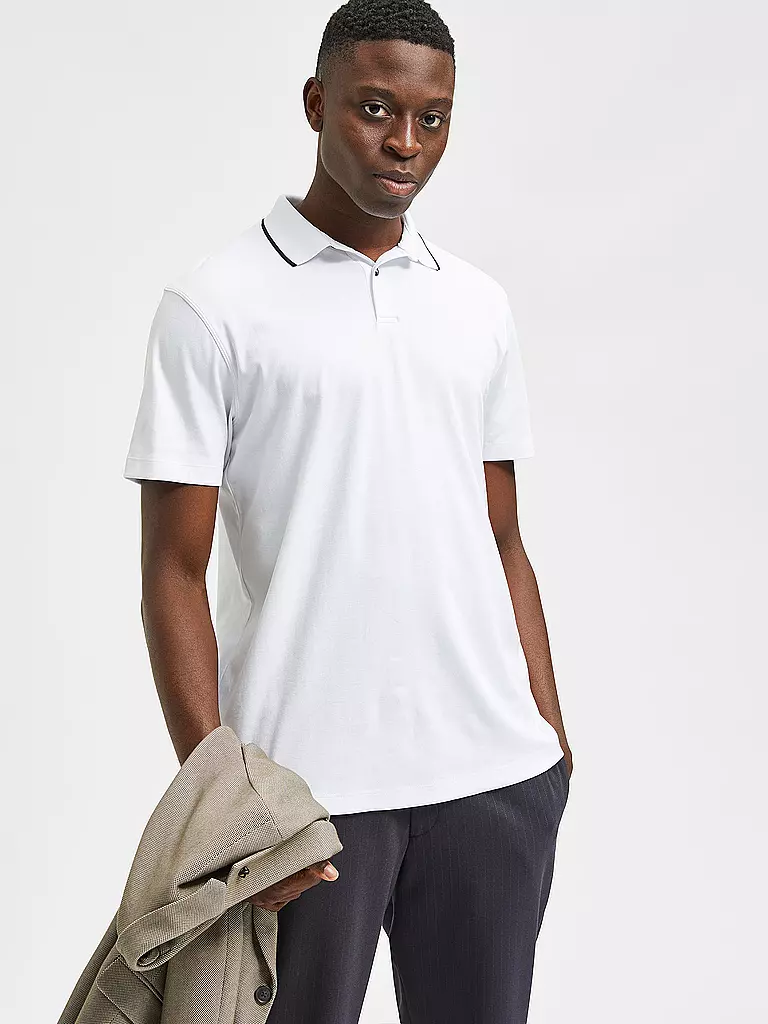 SELECTED | Poloshirt SLHLEROY COOLMAX | schwarz