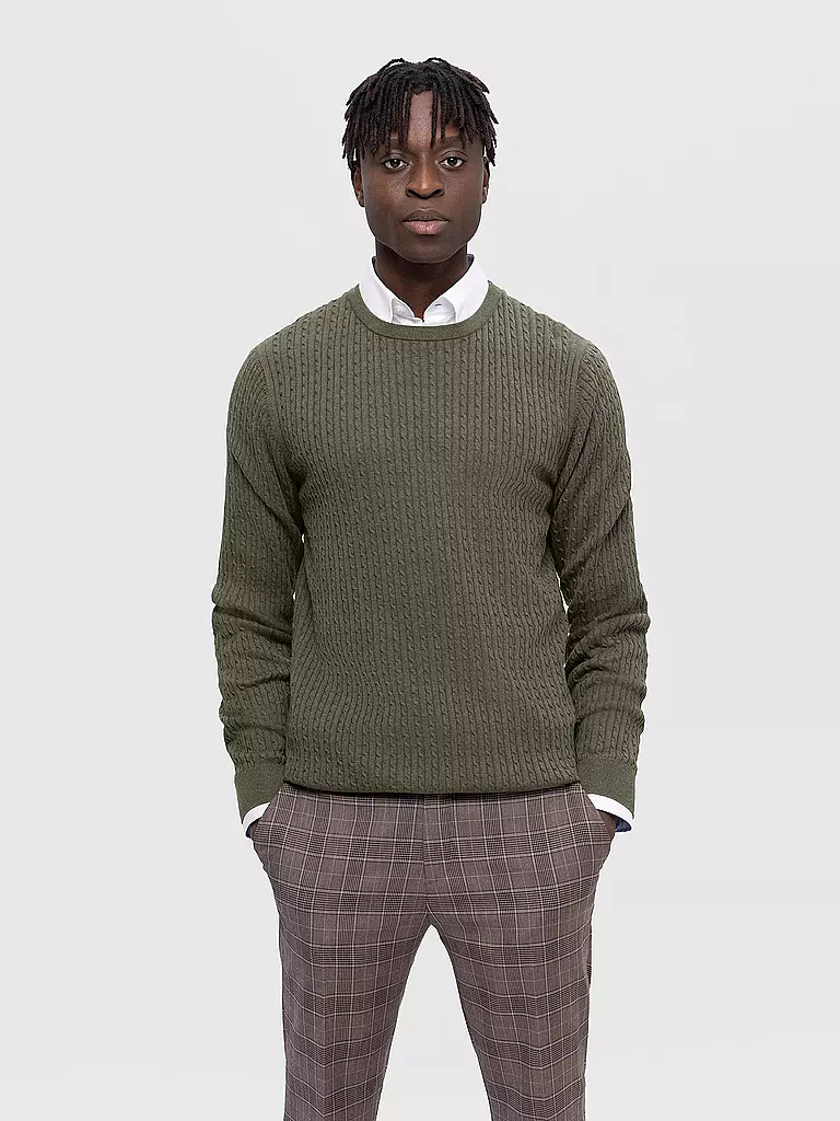 SELECTED | Pullover SLHBERG  | olive