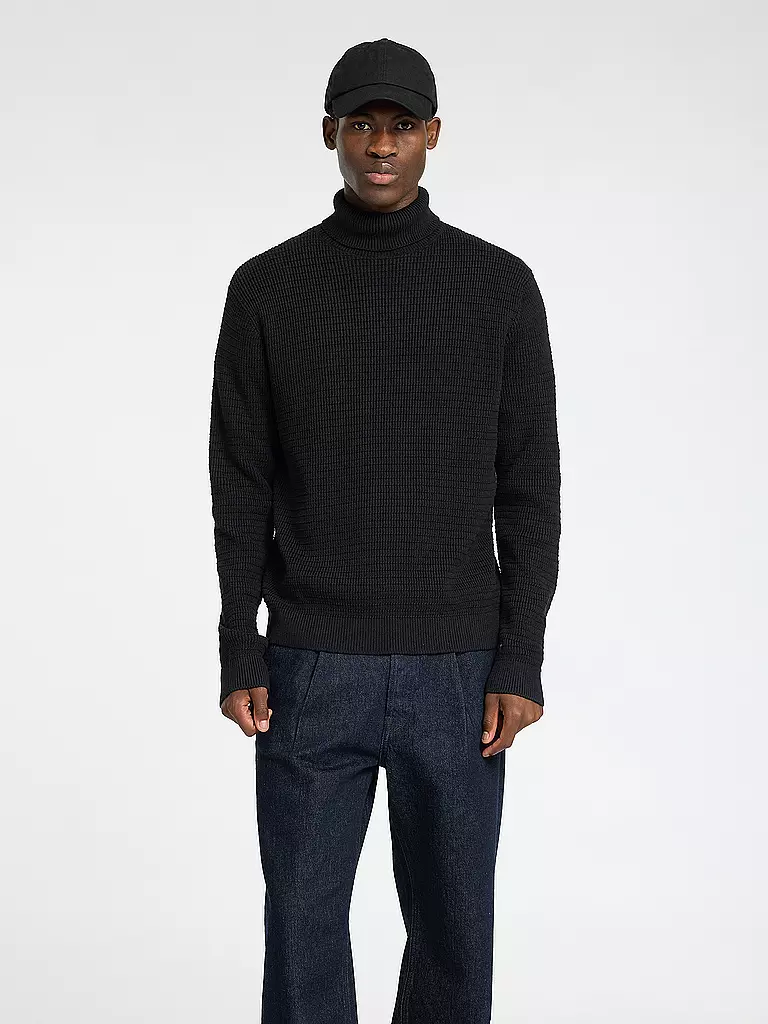 SELECTED | Rollkragenpullover SLHTHEO | schwarz