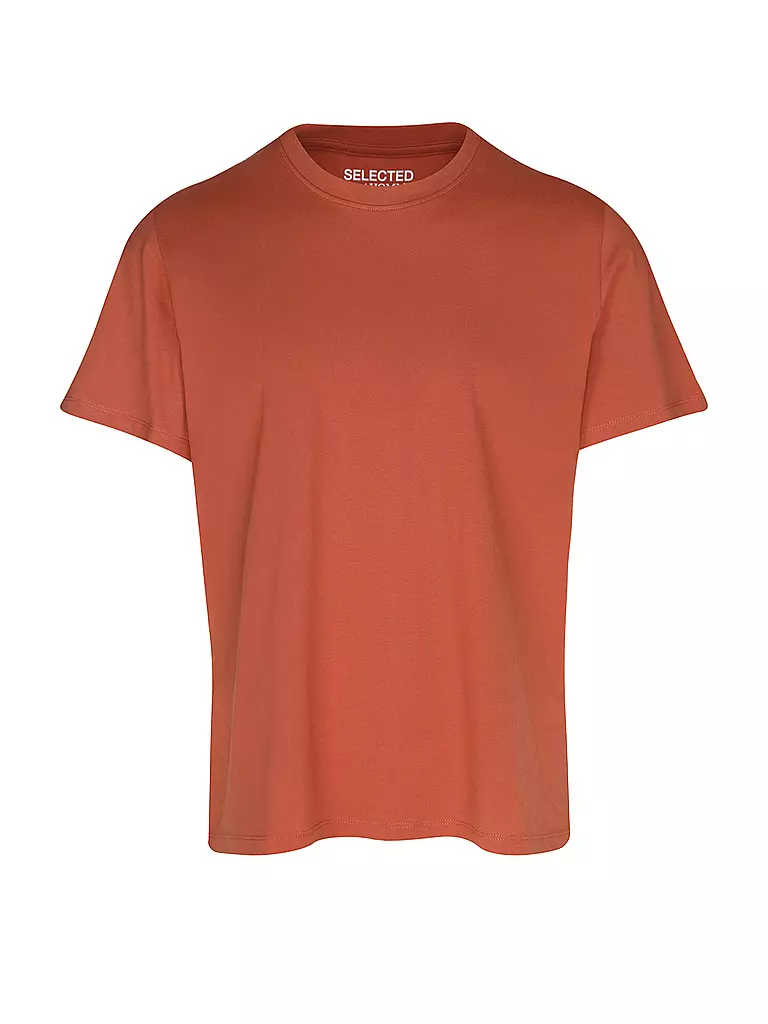 SELECTED | T-Shirt SLHASPEN | orange