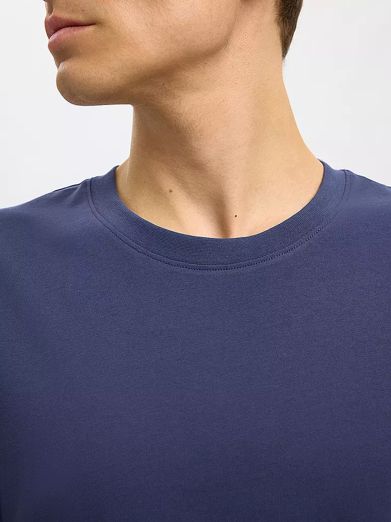 SELECTED | T-Shirt SLHASPEN | blau