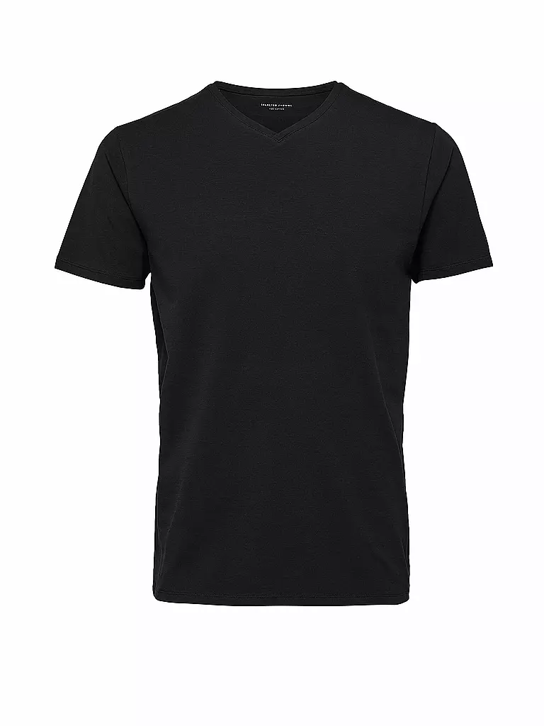 SELECTED | T-Shirt SLHNEWPIMA | schwarz