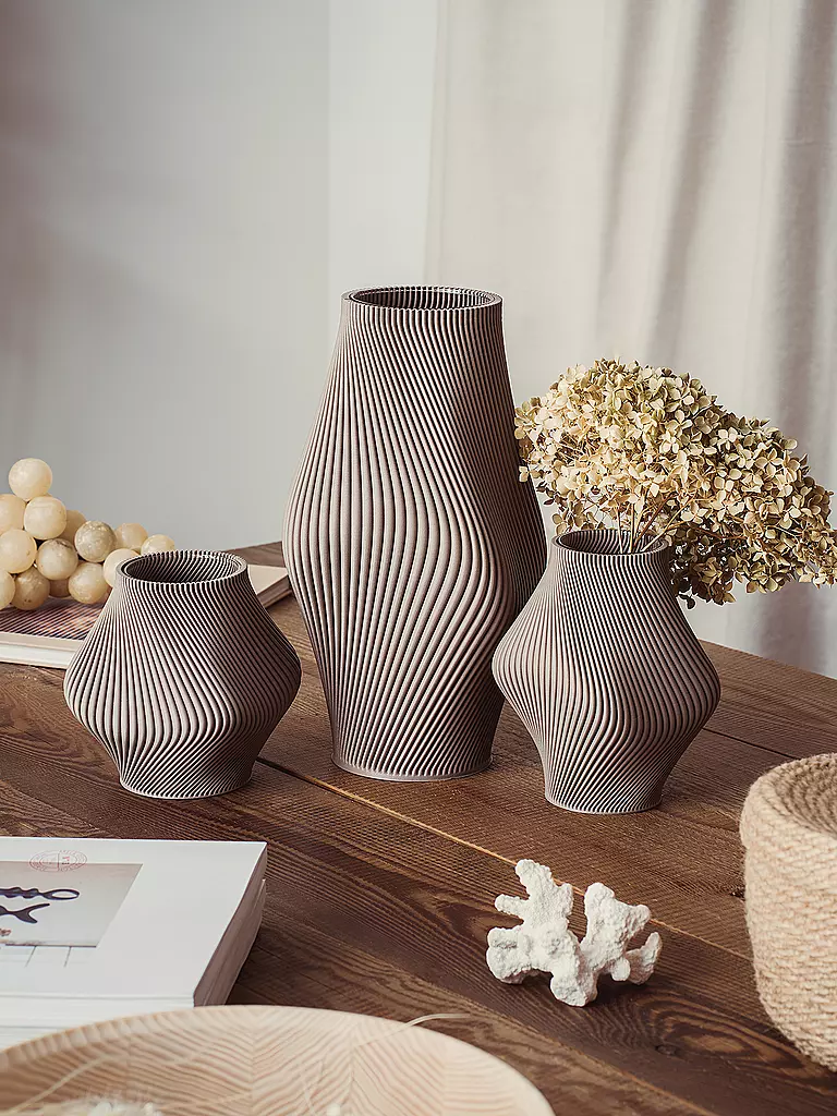 SHEYN | Vase BLOZ 374g Deep Taupe | hellbraun