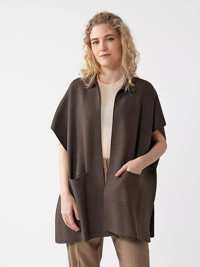 SOMEDAY | Poncho - Cape BOLESI | olive