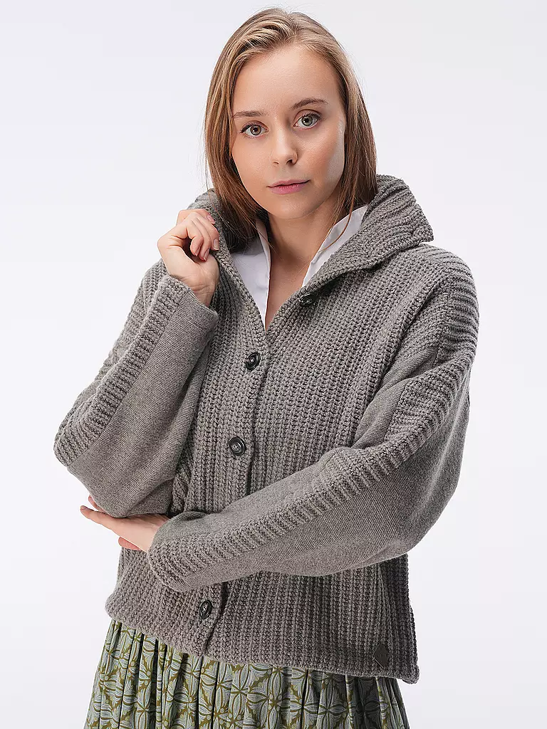 STAPF | Trachtenstrickjacke Relaxed Fit CATERINA | grau