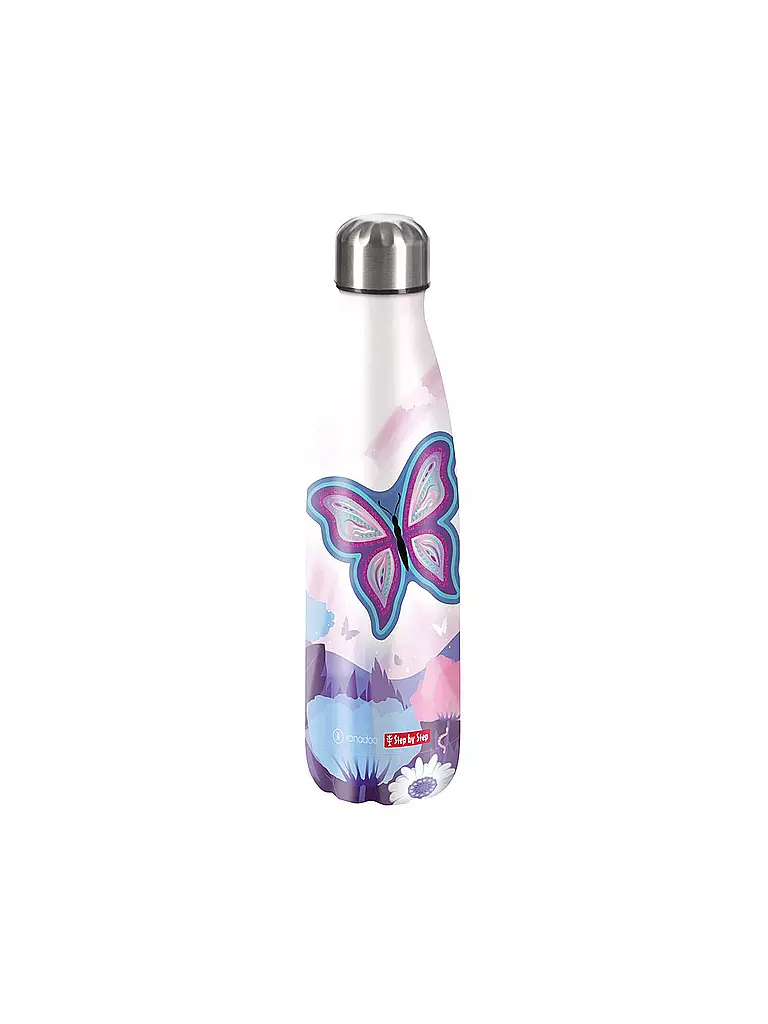 STEP BY STEP | Edelstahl Trinkflasche - Butterfly Maja 0,5L | bunt