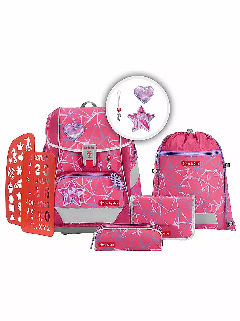 STEP BY STEP | Schultaschen Set 6tlg - 2in1 Plus Star Stella | pink