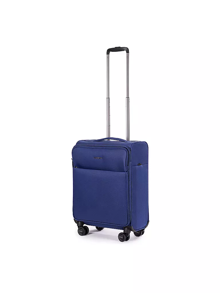 STRATIC | Trolley weich LIGHT Small 55cm dark blue | schwarz