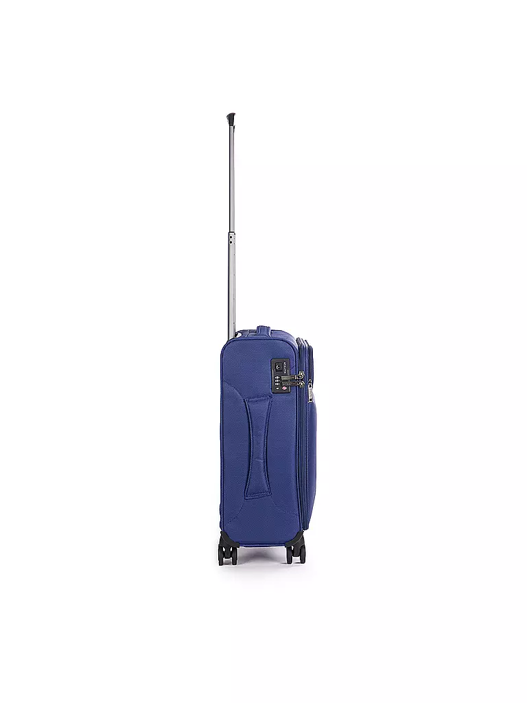 STRATIC | Trolley weich LIGHT Small 55cm dark blue | schwarz