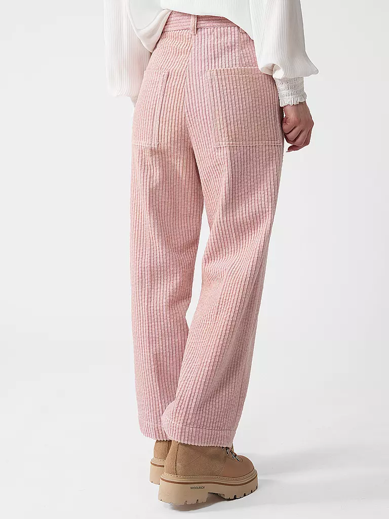 TELA | Cordhose Wide Leg VALLE | rosa