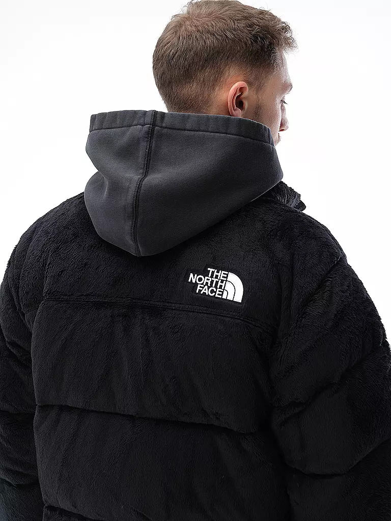 THE NORTH FACE | Daunensteppjacke in Felloptik NUPTSE | schwarz