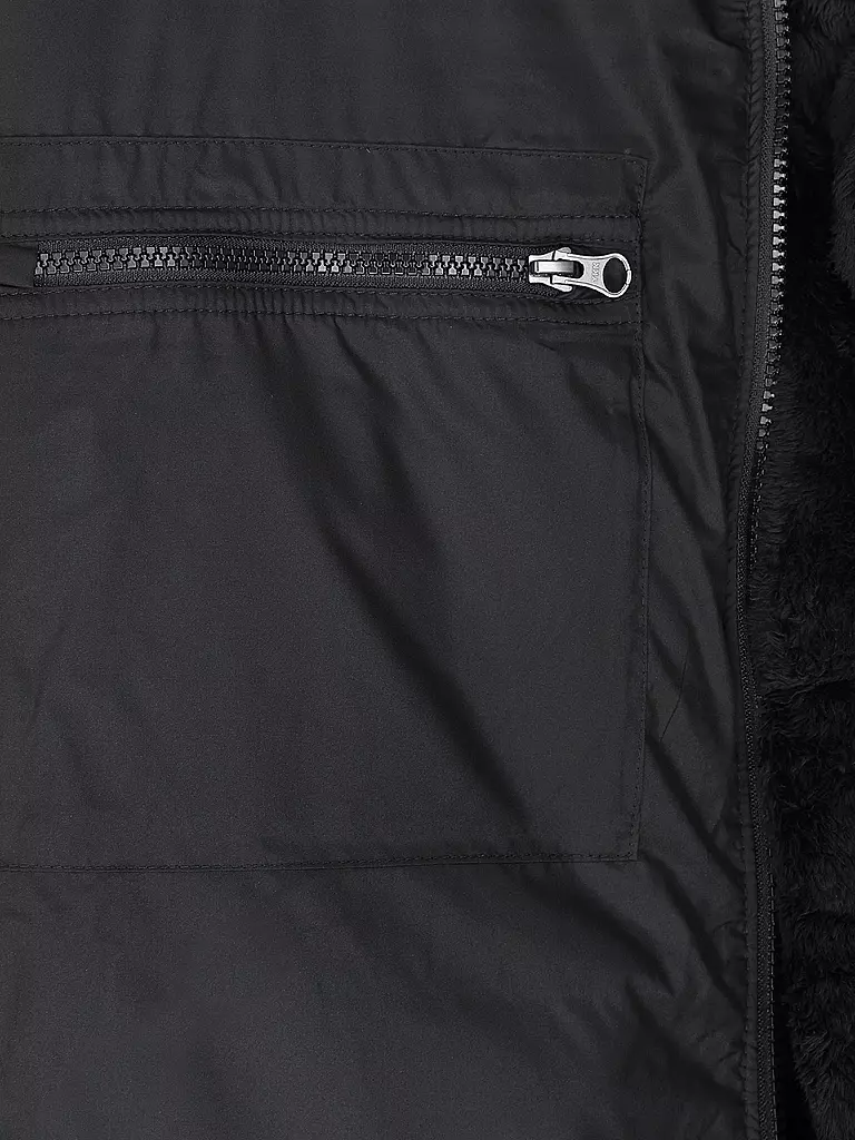 THE NORTH FACE | Daunensteppjacke in Felloptik NUPTSE | schwarz