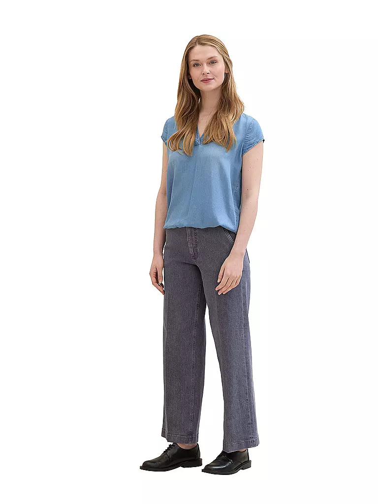 TOM TAILOR | Jeansbluse  | blau