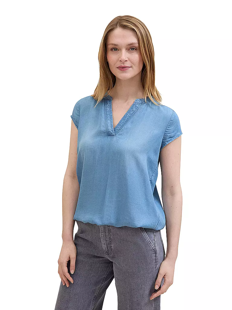 TOM TAILOR | Jeansbluse  | blau