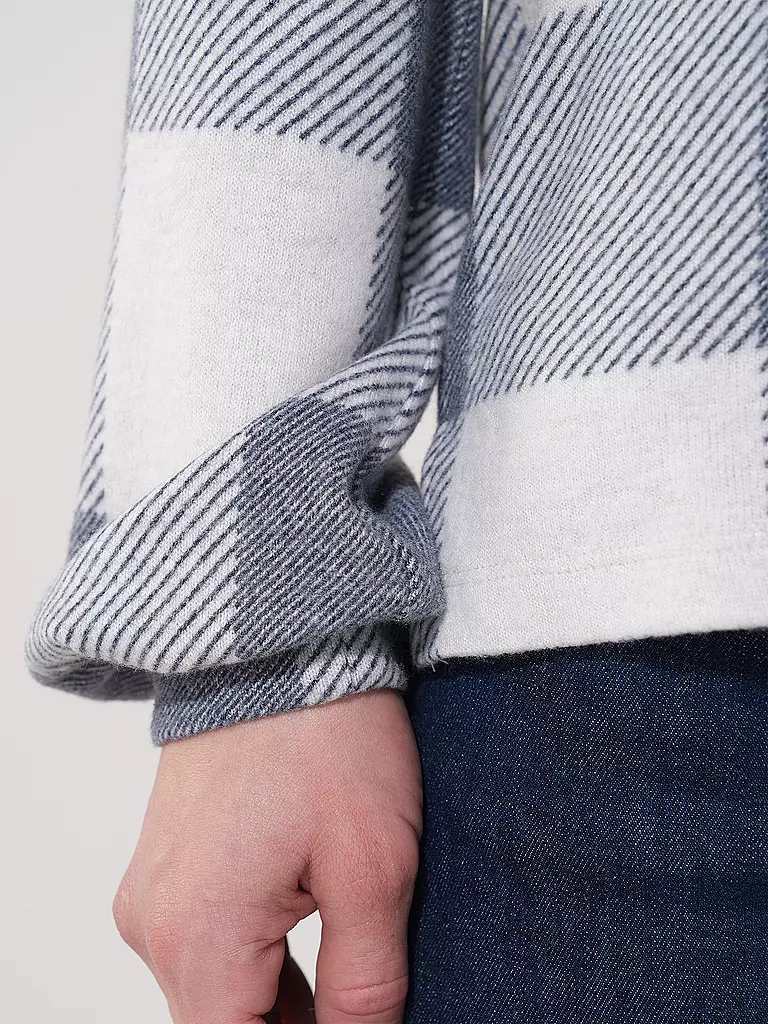 TOM TAILOR | Langarmshirt COSY CHECK | blau