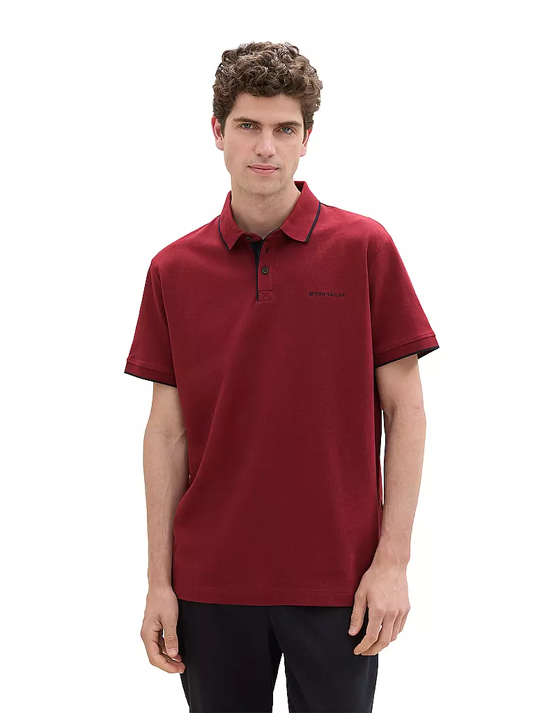 TOM TAILOR | Poloshirt Regular Fit | rot