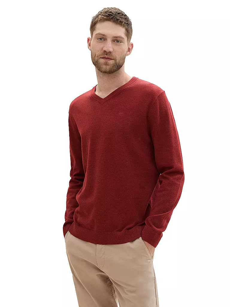 TOM TAILOR | Pullover  | rot