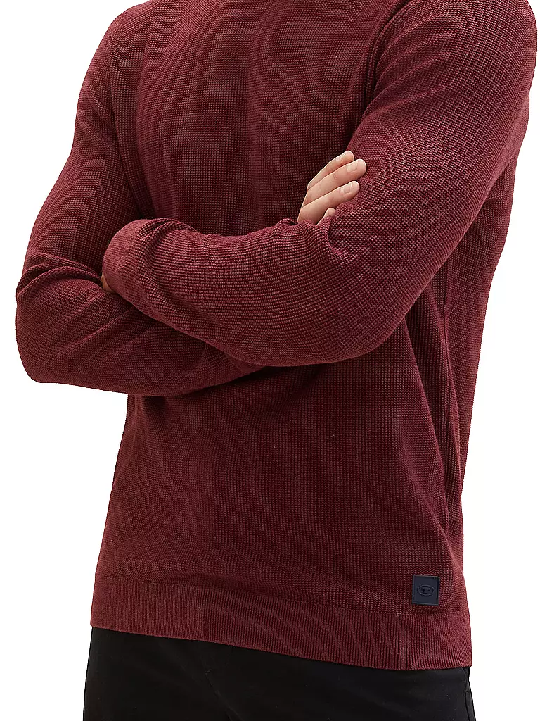 TOM TAILOR | Pullover | dunkelrot