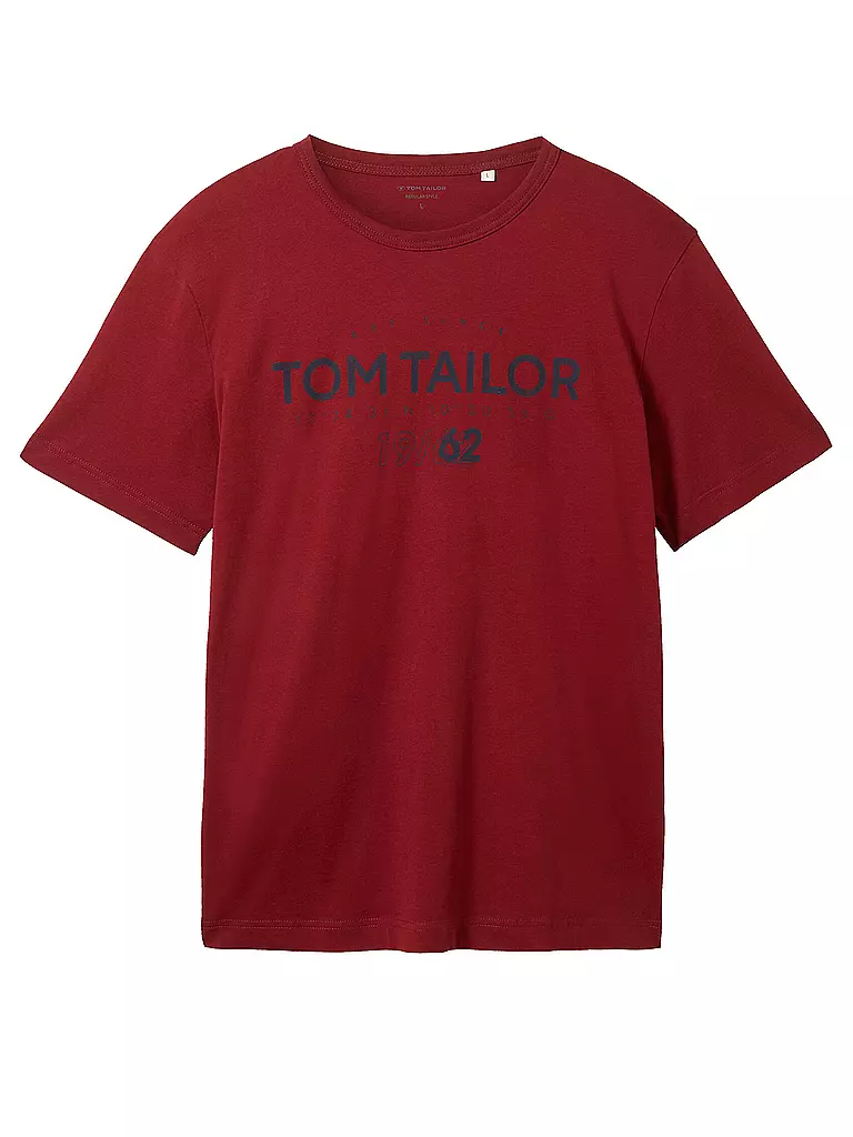 TOM TAILOR | T-Shirt  | dunkelrot