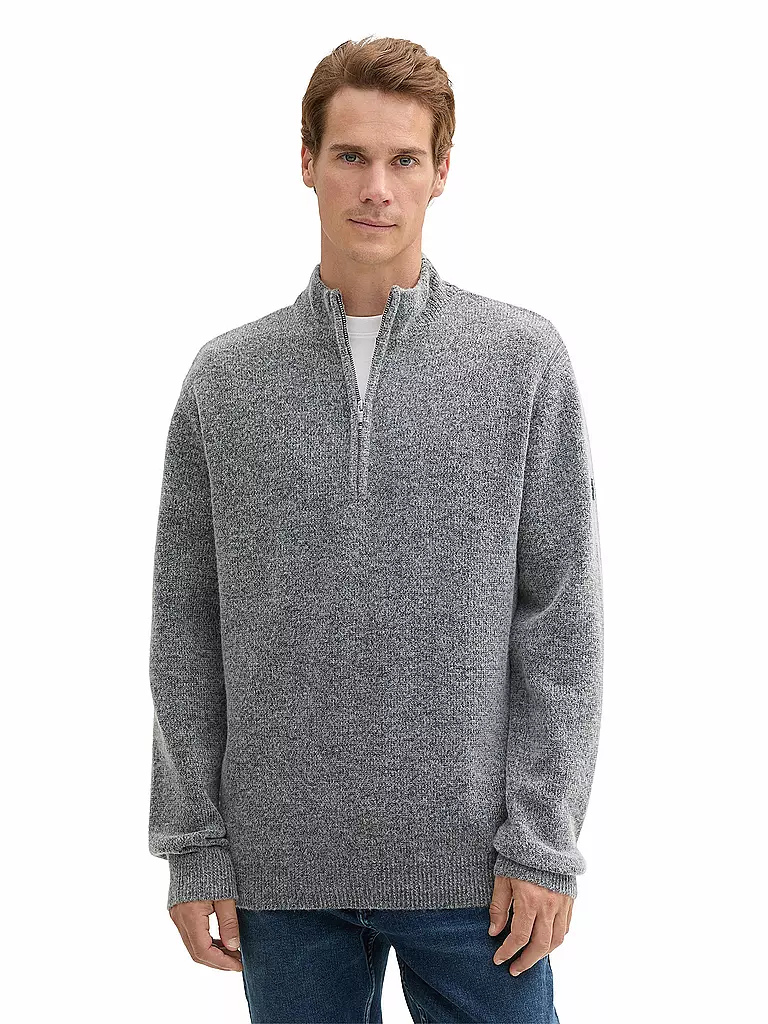 TOM TAILOR | Troyer Pullover | grau