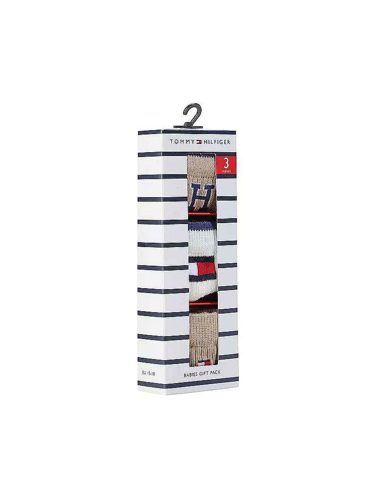 TOMMY HILFIGER | Baby Socken 3er Pkg. classic khaki | camel