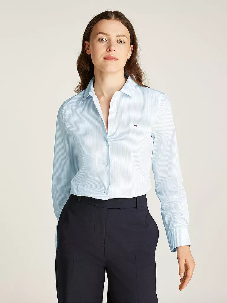 TOMMY HILFIGER | Bluse Regular Fit | blau