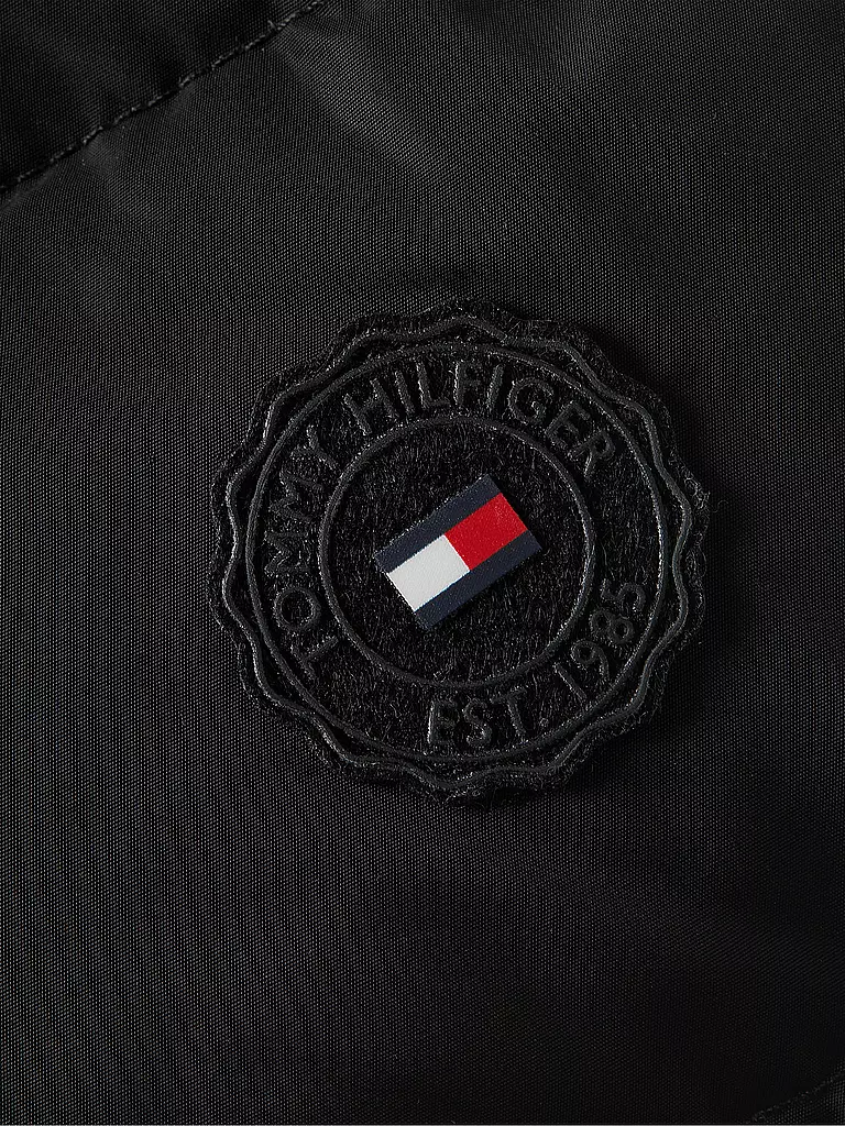 TOMMY HILFIGER | Daunensteppmantel | schwarz