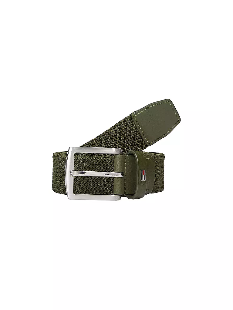 TOMMY HILFIGER | Gürtel DENTON ELASTIC  | olive