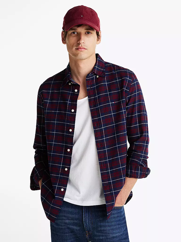 TOMMY HILFIGER | Hemd Regular Fit | rot