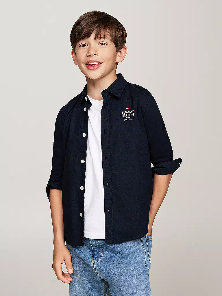 TOMMY HILFIGER | Jungen Hemd  | dunkelblau