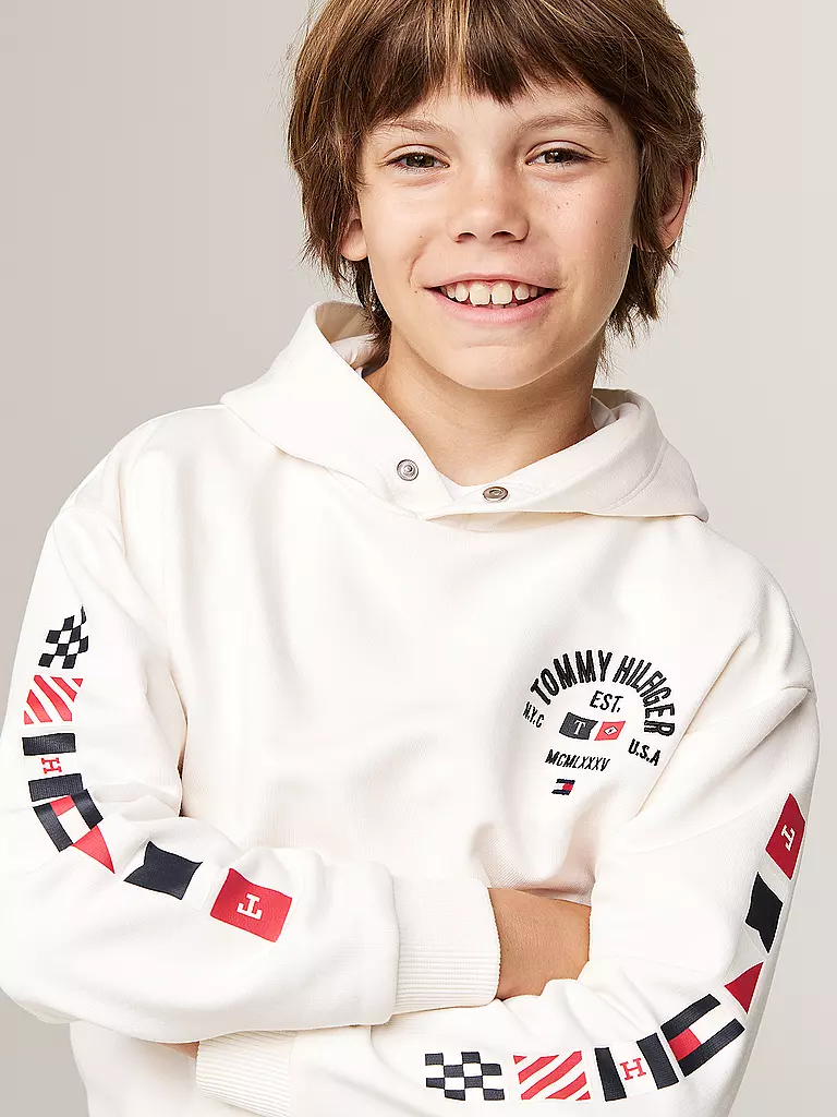 TOMMY HILFIGER | Jungen Hoodie | weiss