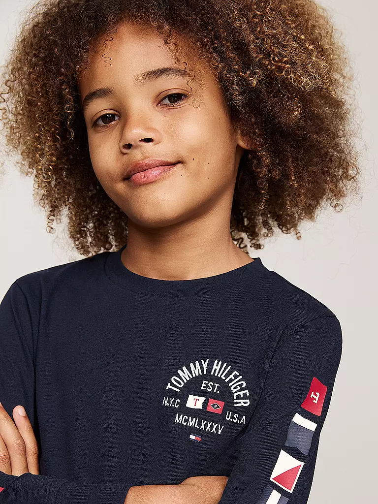 TOMMY HILFIGER | Jungen Langarmshirt | dunkelblau