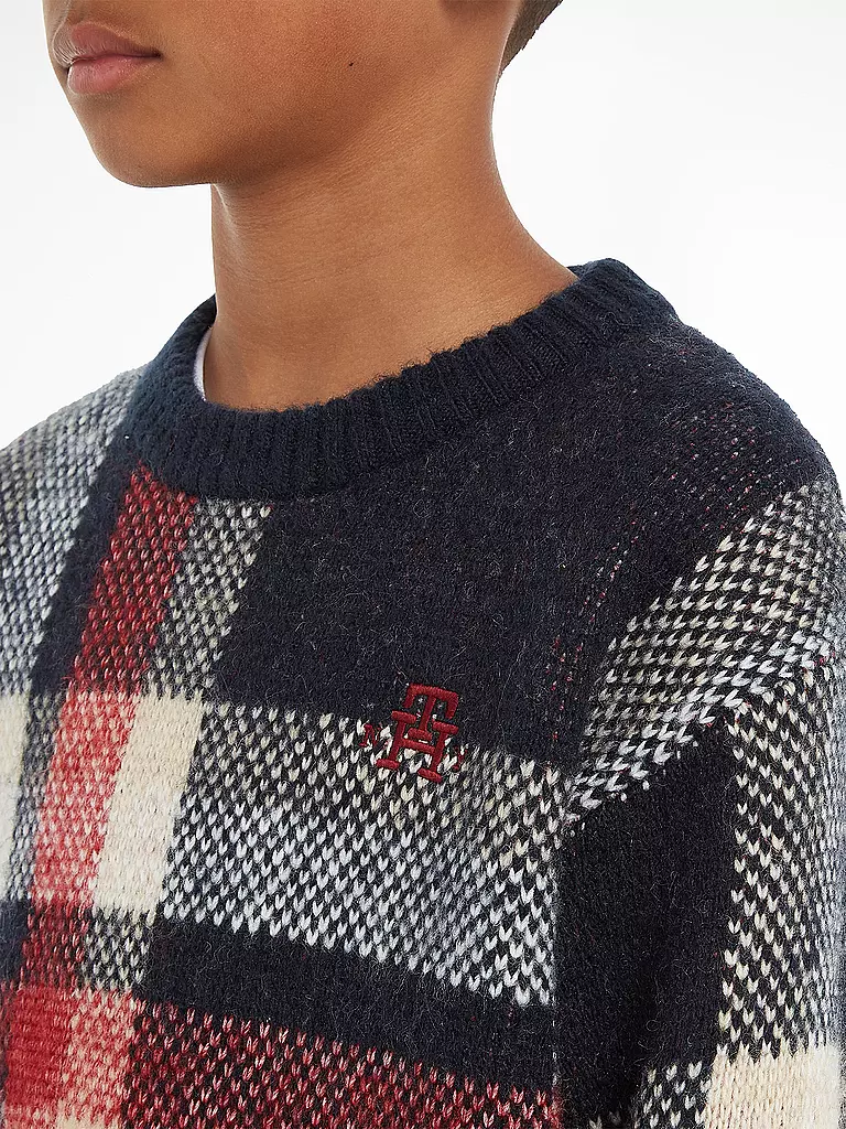 TOMMY HILFIGER | Jungen Strickpullover | dunkelblau