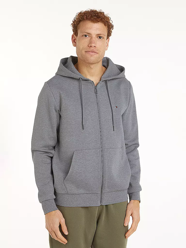 TOMMY HILFIGER | Kapuzensweatjacek ESSENTIAL | grau