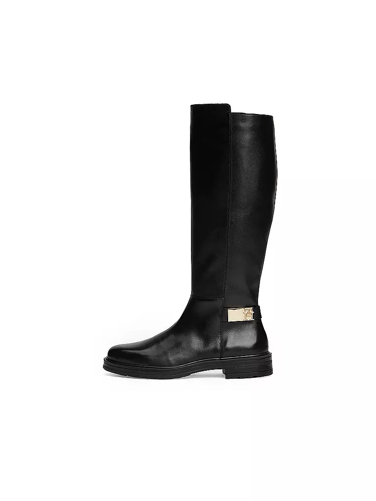 TOMMY HILFIGER | Lederstiefel  | schwarz