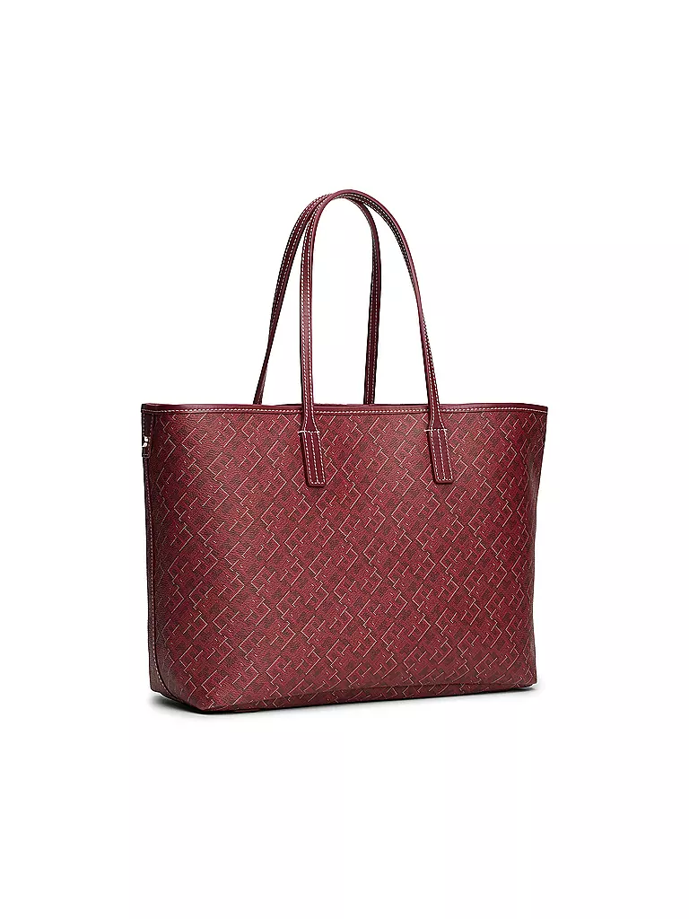 TOMMY HILFIGER | Ledertasche - Shopper TH MONOPLAY LEATHER TOTE | rot