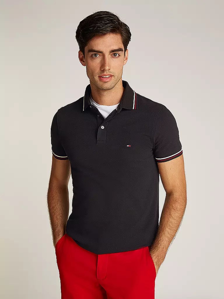 TOMMY HILFIGER | Poloshirt Slim Fit | schwarz