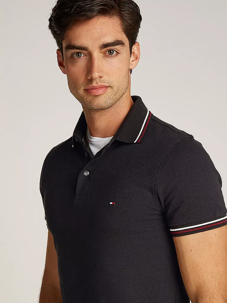 TOMMY HILFIGER | Poloshirt Slim Fit | schwarz