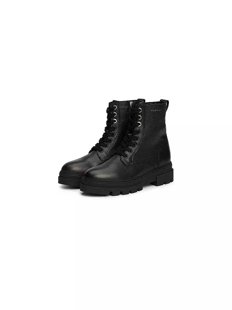 TOMMY HILFIGER | Schnürboots | schwarz